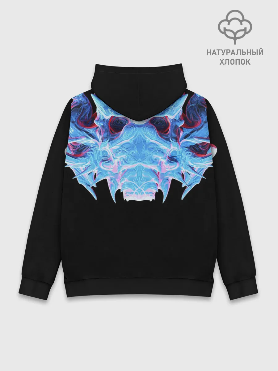 Худи мужской база хлопок / Череп Психоделика