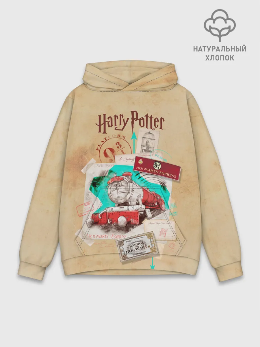 Худи мужской база хлопок / Harry Potter Hogwarts Express