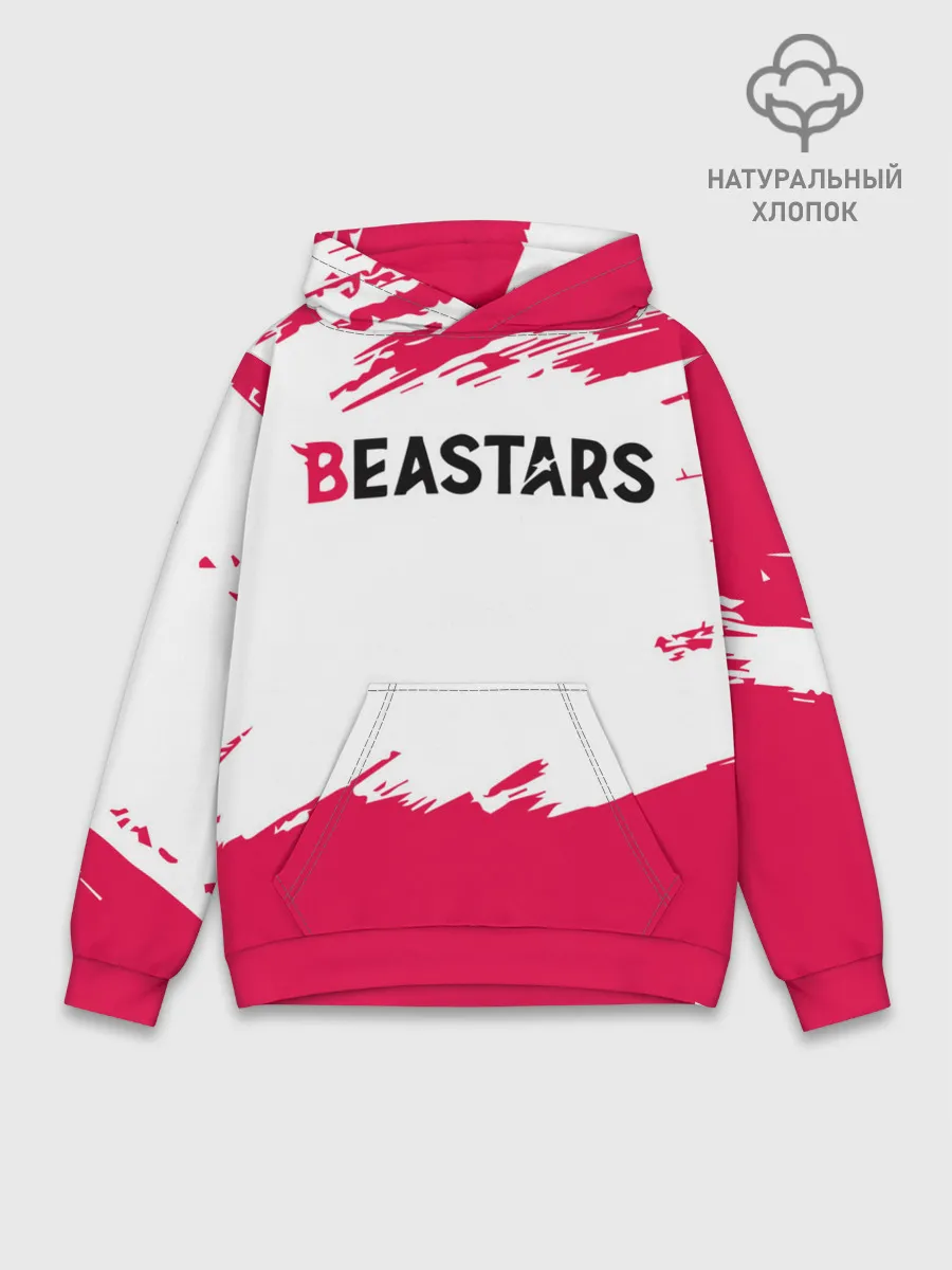 Худи мужской база хлопок / Beastars белые линии