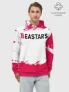 Худи мужской база хлопок / Beastars белые линии
