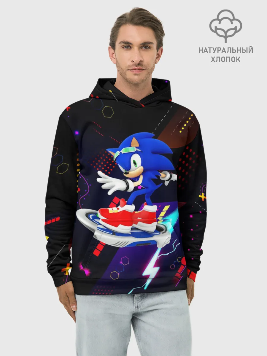 Худи мужской база хлопок / Sonic | Соник