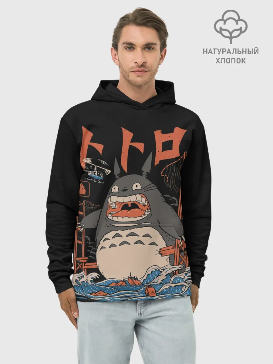 Худи мужской база хлопок / Тоторо Кайдзю