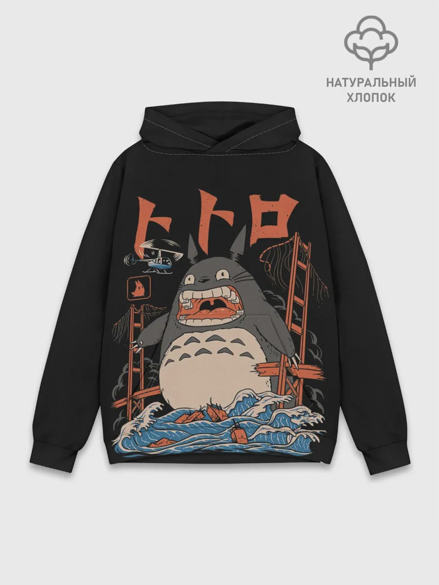 Худи мужской база хлопок / Тоторо Кайдзю