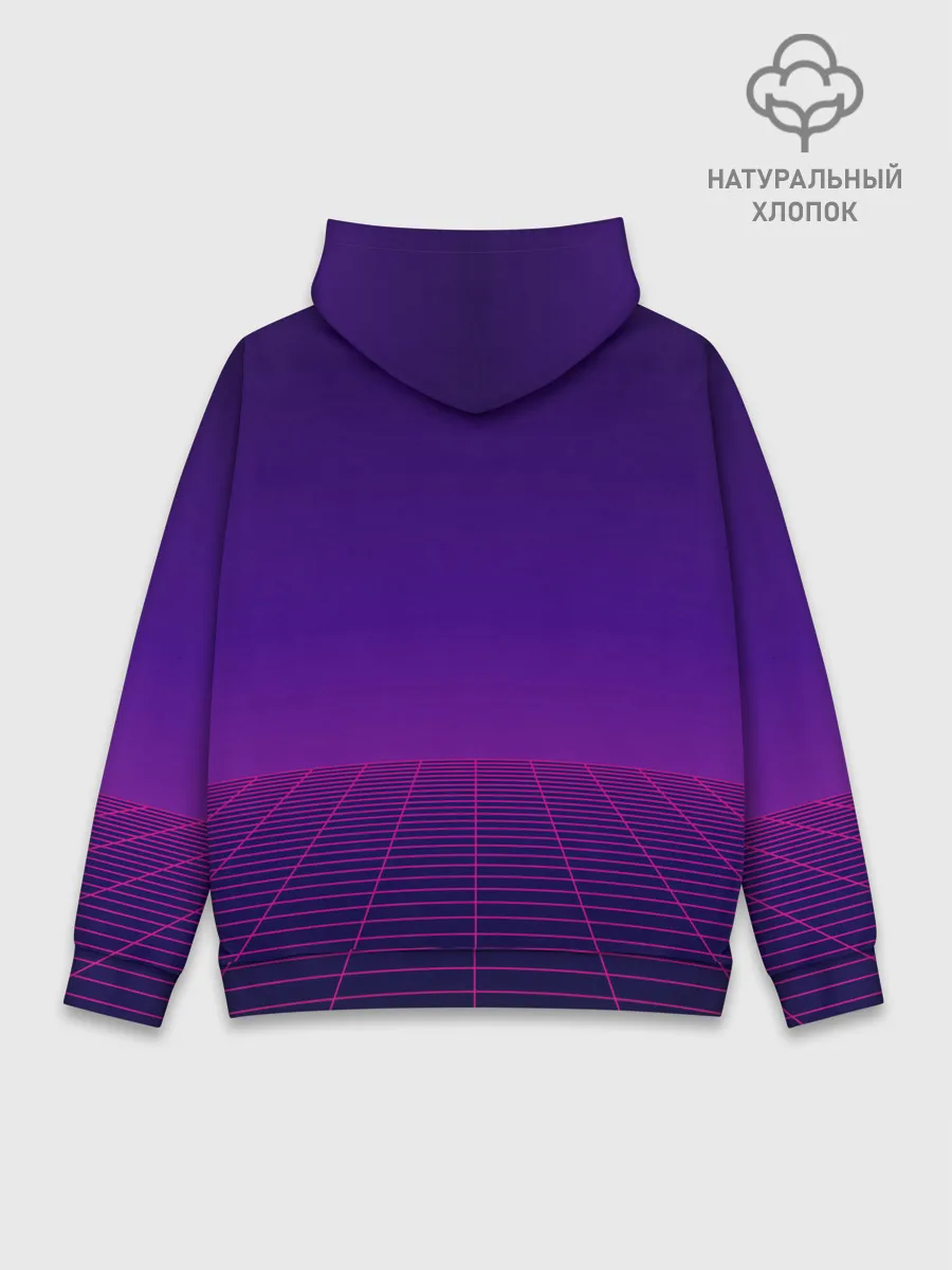 Худи мужской база хлопок / Ретро Футуризм