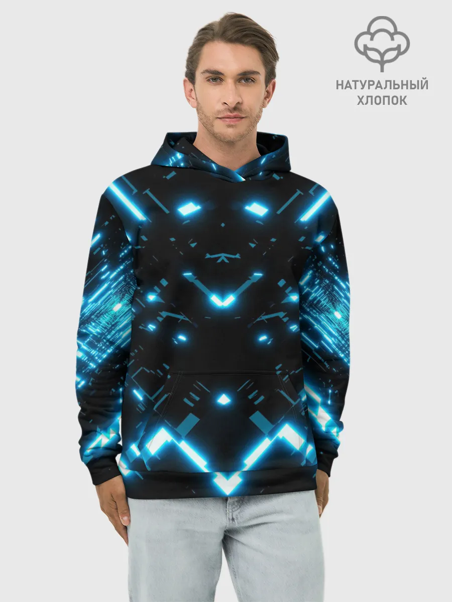 Худи мужской база хлопок / Neon Lights