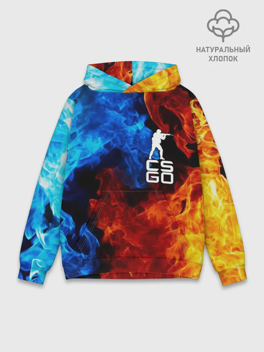 Худи мужской база хлопок / COUNTER STRIKE