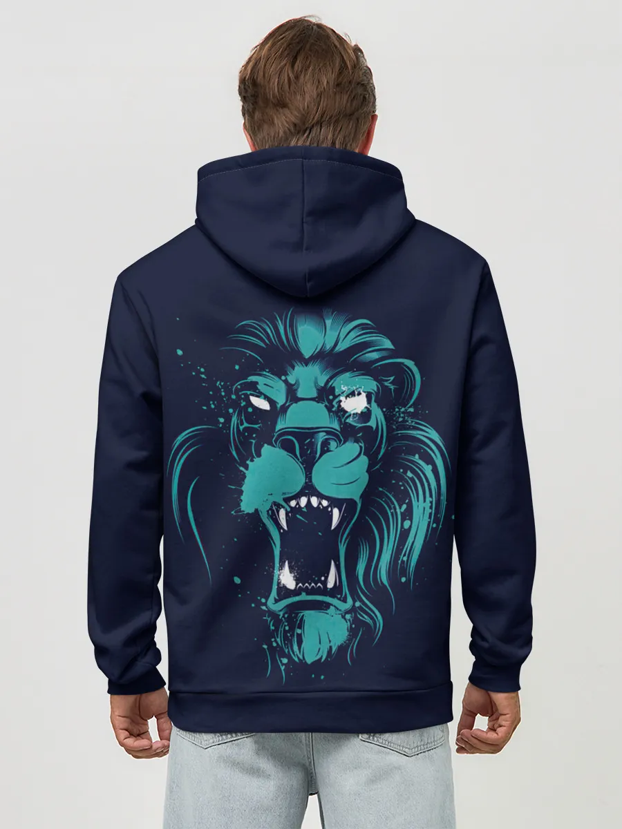 Худи мужской база хлопок / Лев