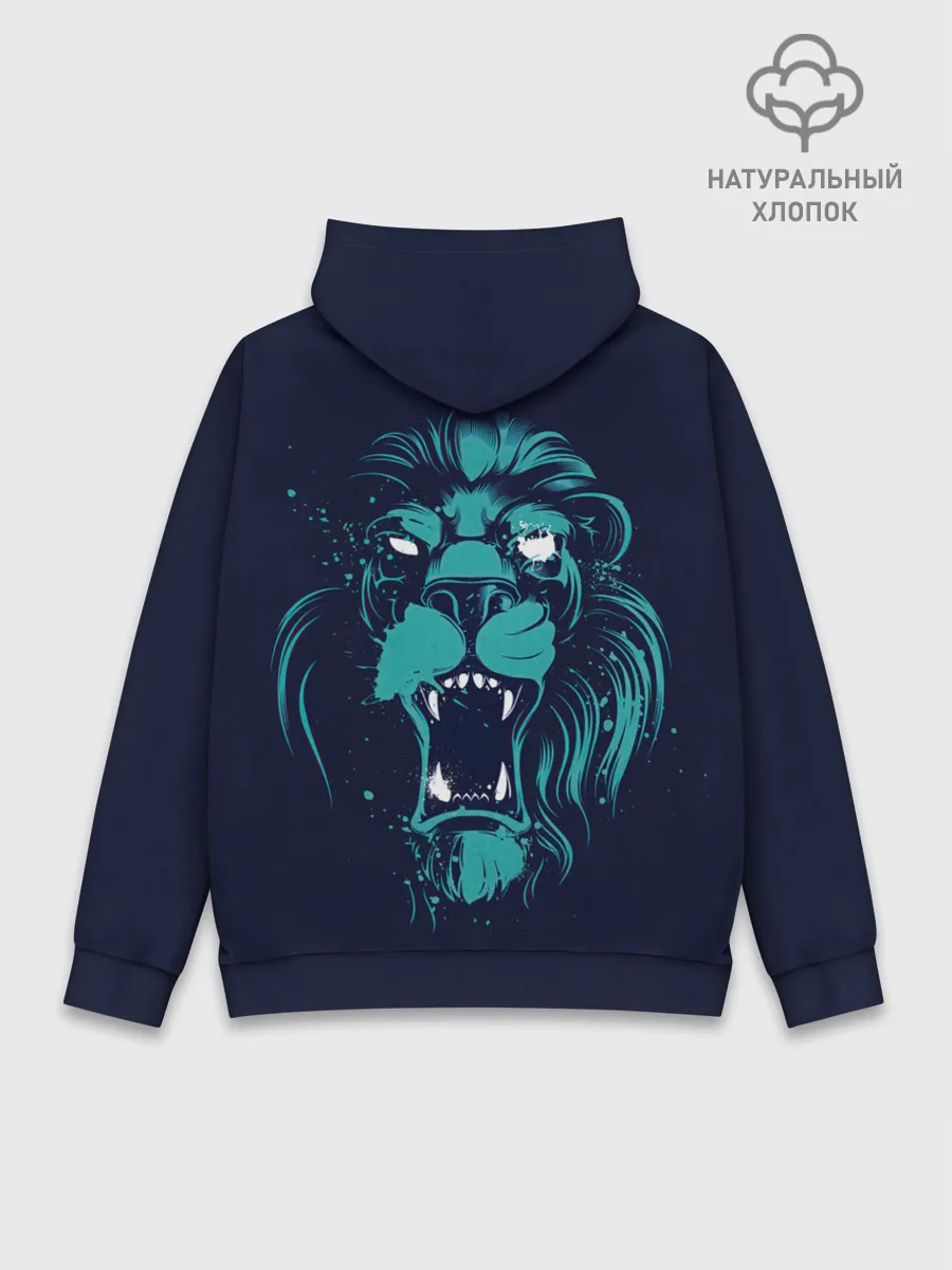 Худи мужской база хлопок / Лев