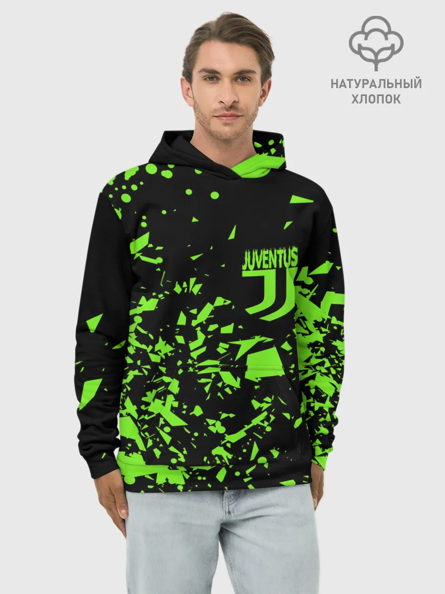 Худи мужской база хлопок / JUVENTUS