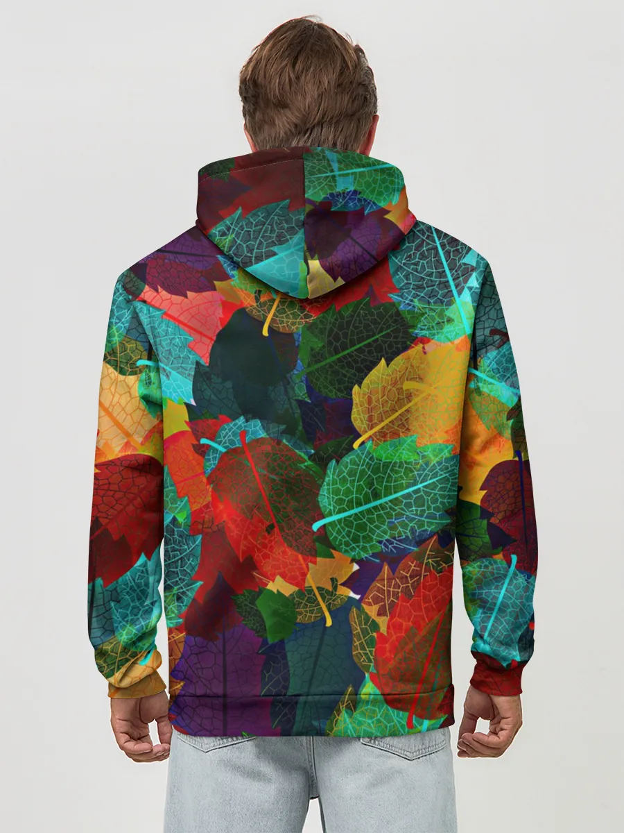 Худи мужской база хлопок / Abstract Autumn Leaves