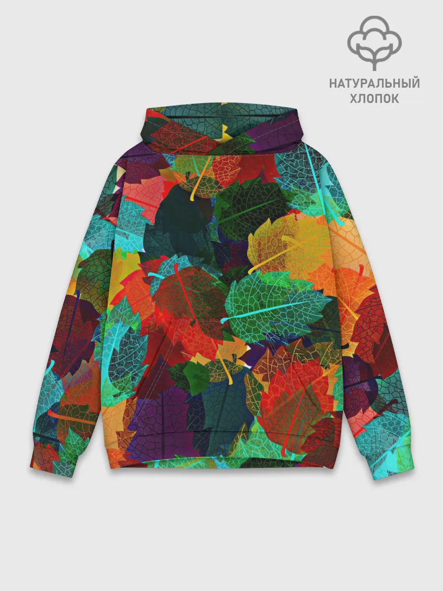 Худи мужской база хлопок / Abstract Autumn Leaves
