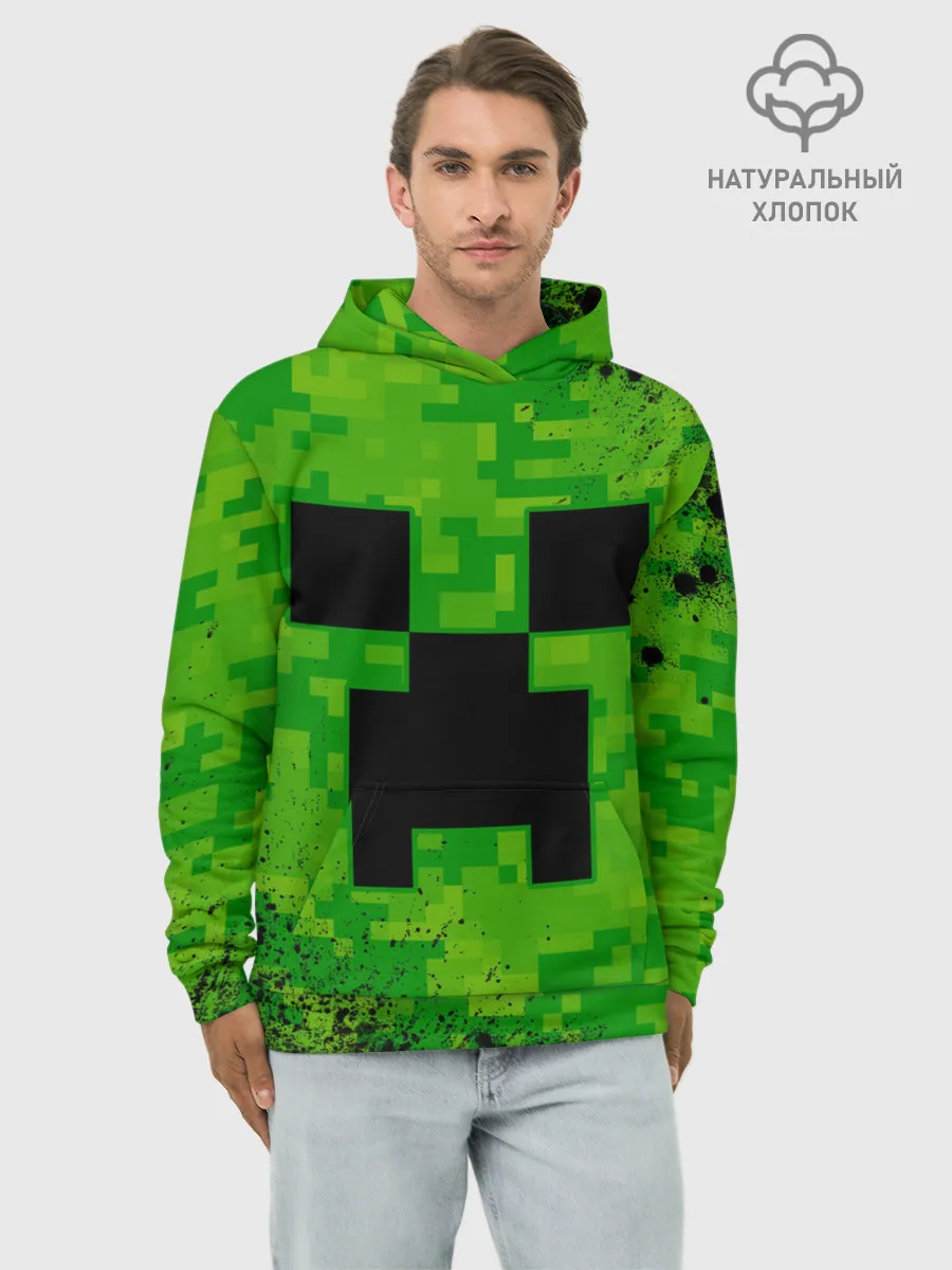 Худи мужской база хлопок / MINECRAFT / МАЙНКРАФТ