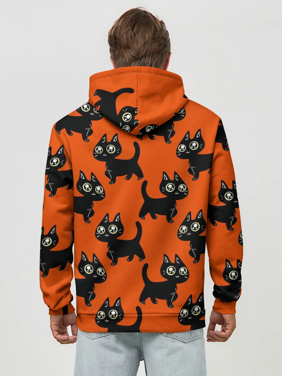 Худи мужской база хлопок / HALLOWEEN CATS