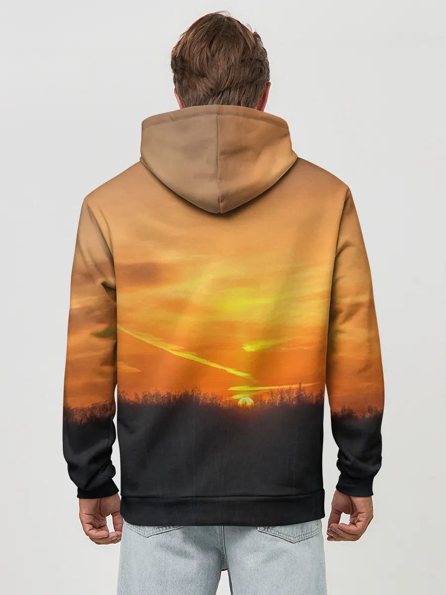 Худи мужской база хлопок / Закат