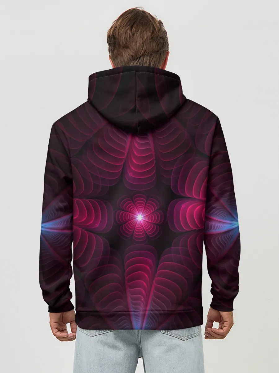 Худи мужской база хлопок / Инопланетные цветы