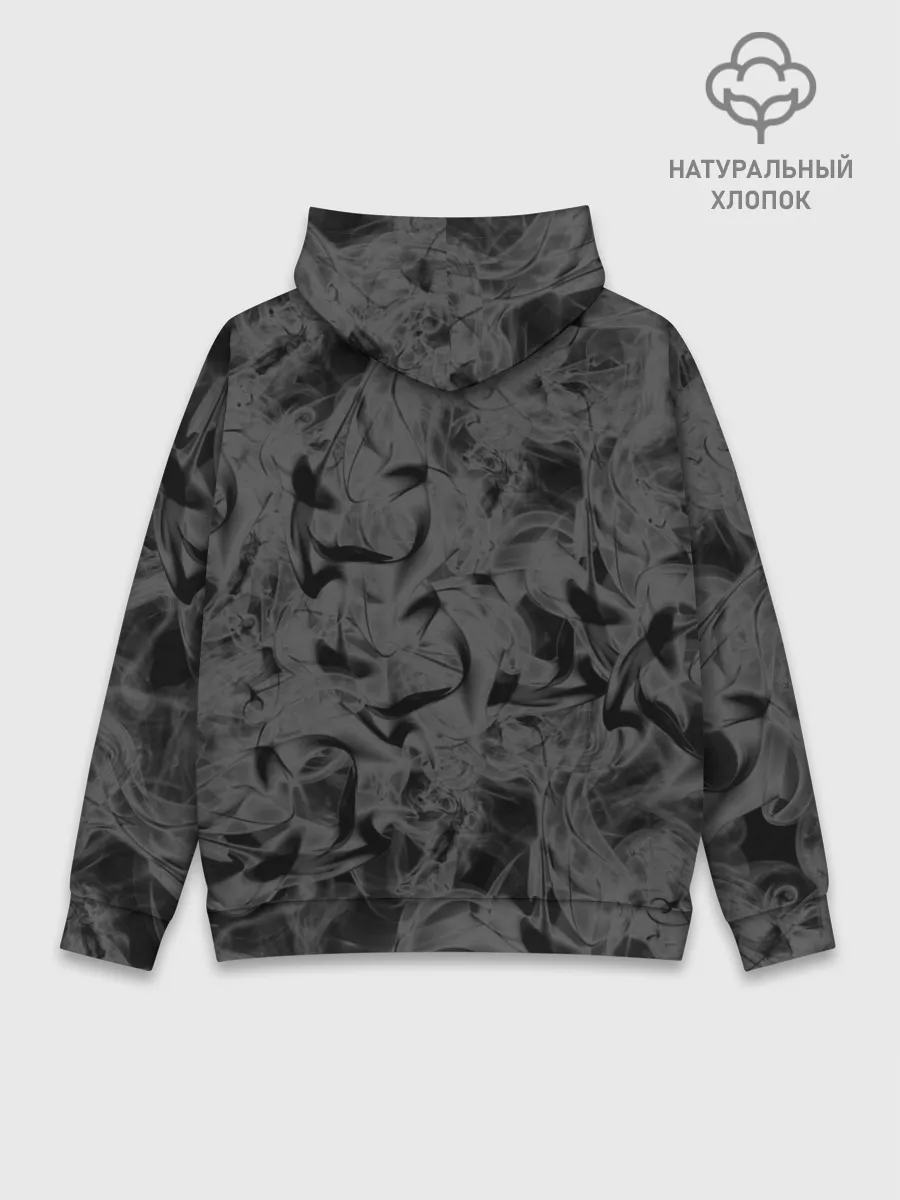 Худи мужской база хлопок / Черная дымка