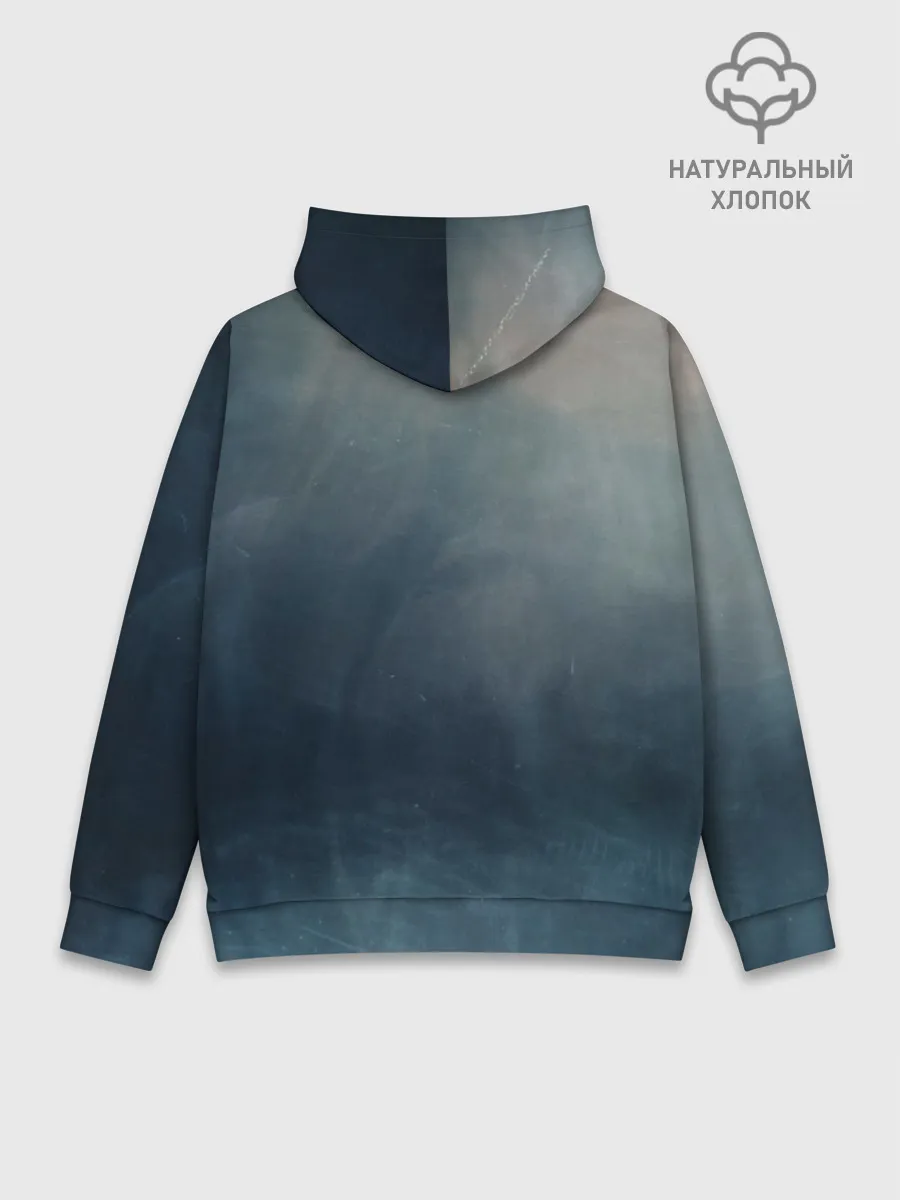 Худи мужской база хлопок / АКВА в свитшоте