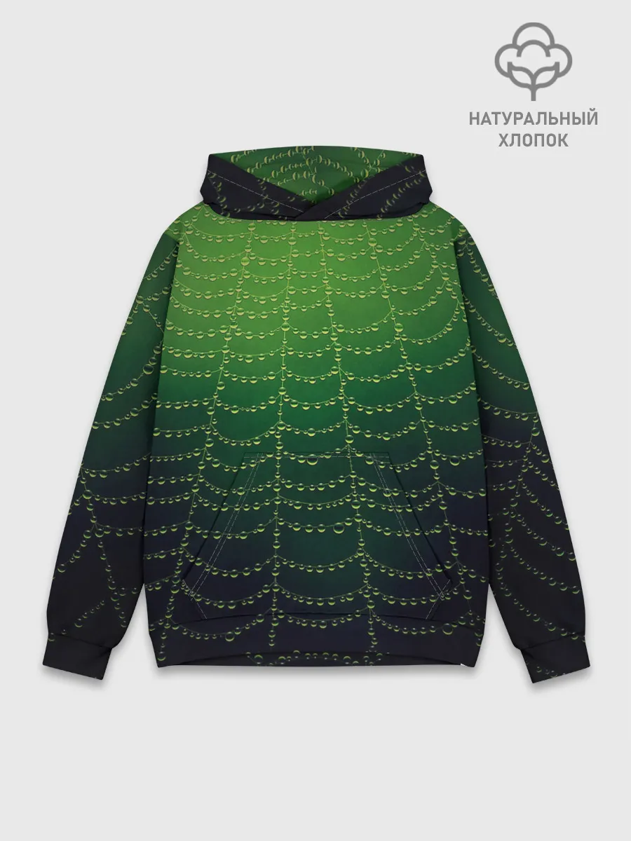 Худи мужской база хлопок / Паутина в лесу