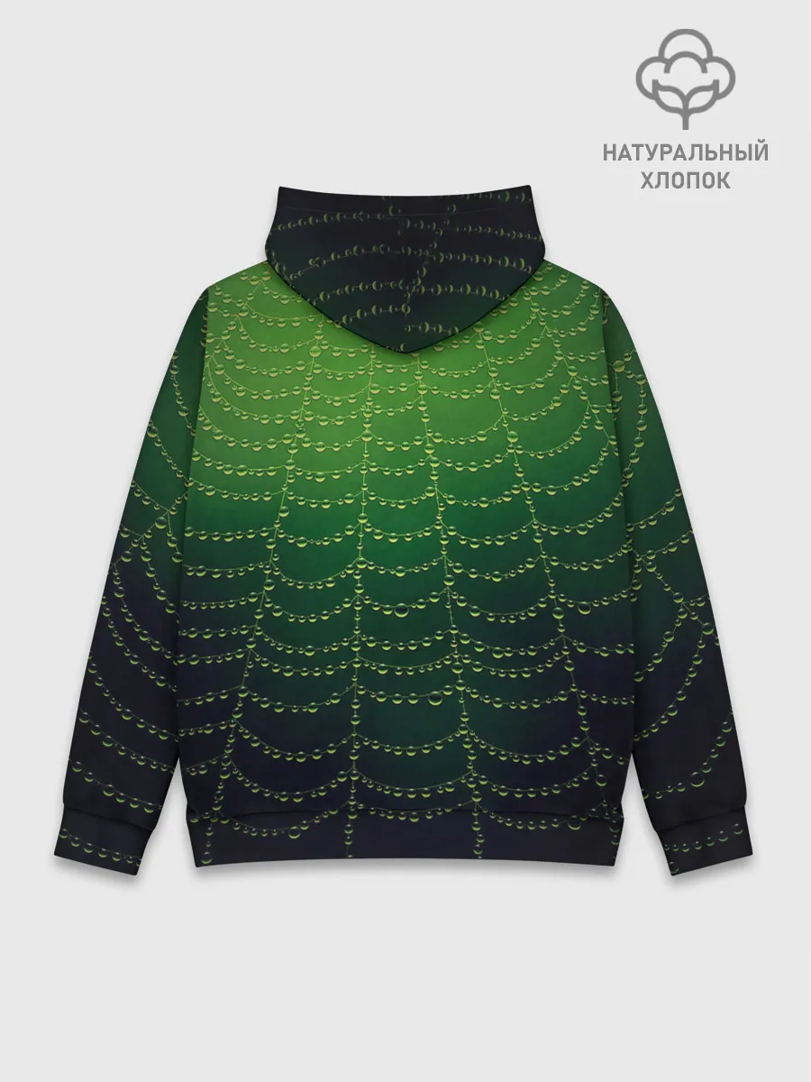 Худи мужской база хлопок / Паутина в лесу