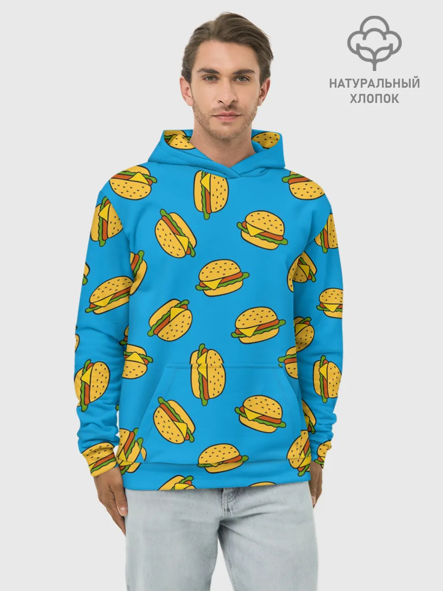 Худи мужской база хлопок / БУРГЕРЫ