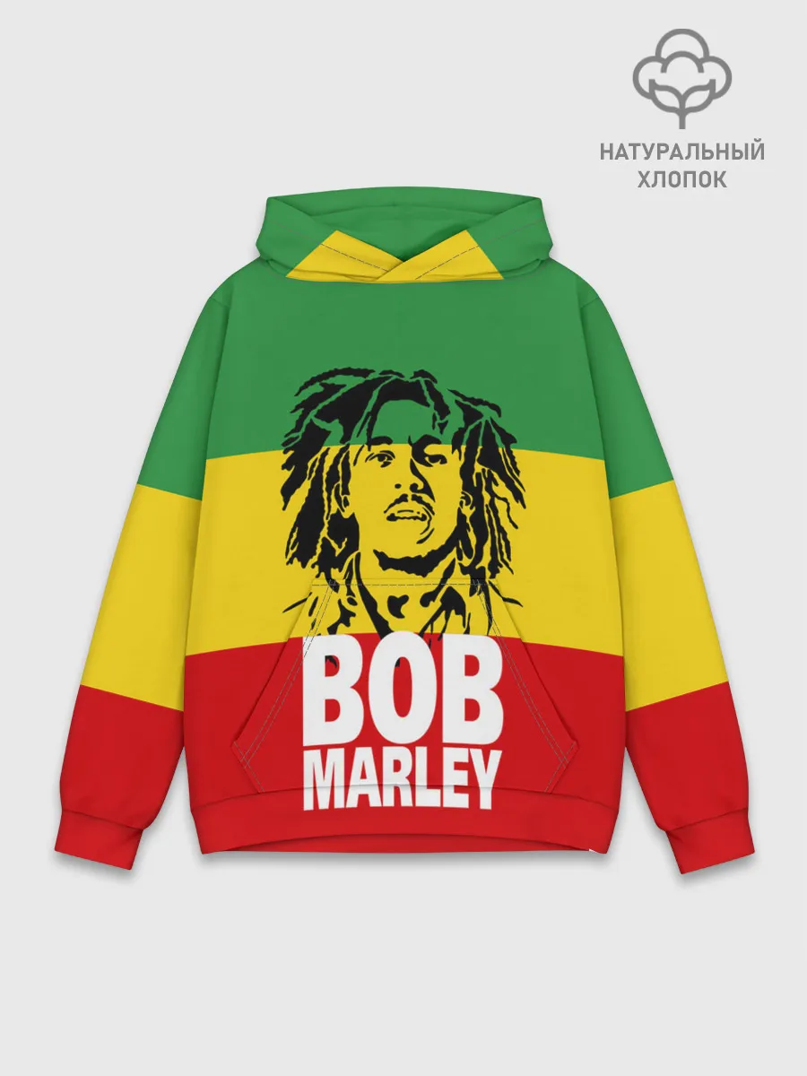 Худи мужской база хлопок / Bob Marley