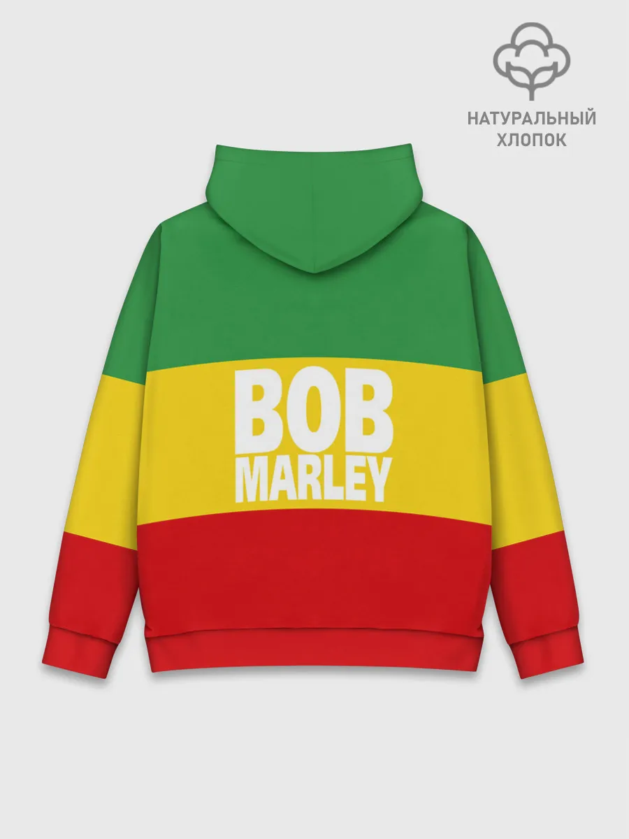 Худи мужской база хлопок / Bob Marley