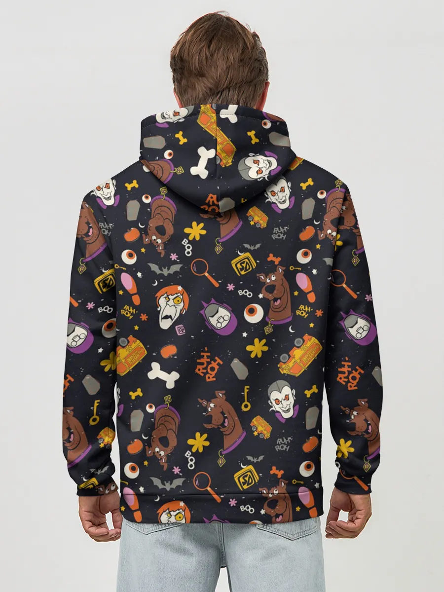 Худи мужской база хлопок / Скуби-Ду Хэллоуин паттерн