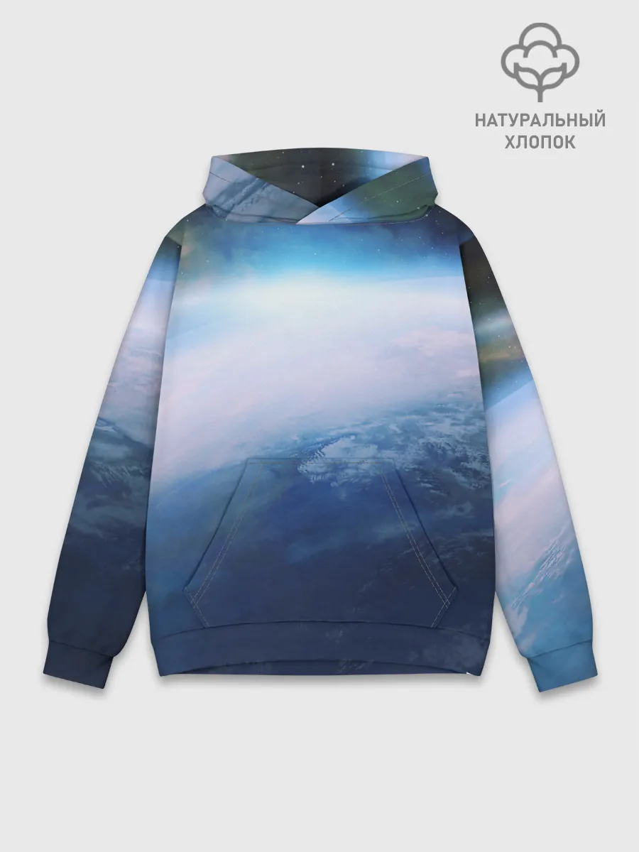 Худи мужской база хлопок / Планета Земля