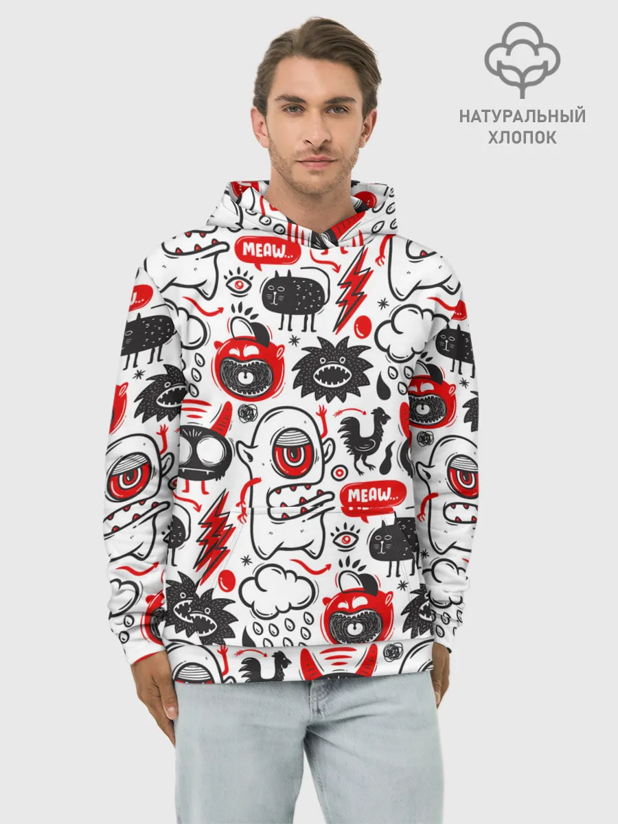 Худи мужской база хлопок / Pop art