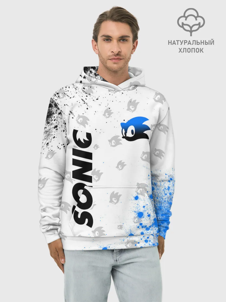 Худи мужской база хлопок / СОНИК / SONIC