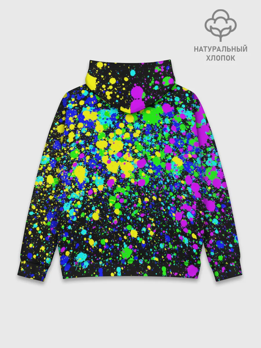 Худи мужской база хлопок / Неоновые краски лета