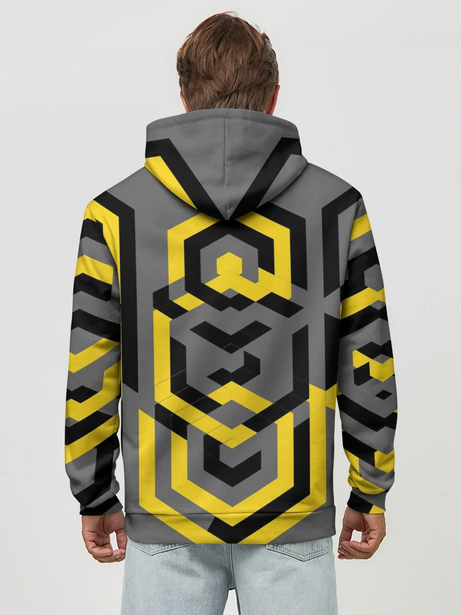 Худи мужской база хлопок / Геометрия узор