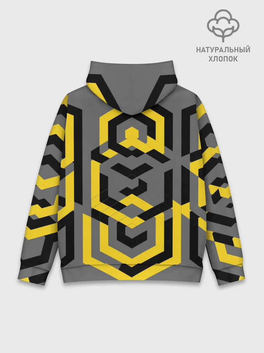 Худи мужской база хлопок / Геометрия узор