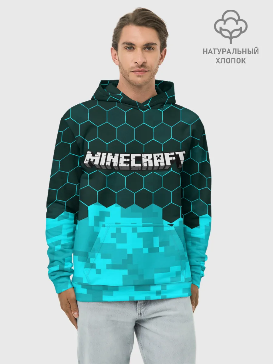 Худи мужской база хлопок / MINECRAFT / МАЙНКРАФТ