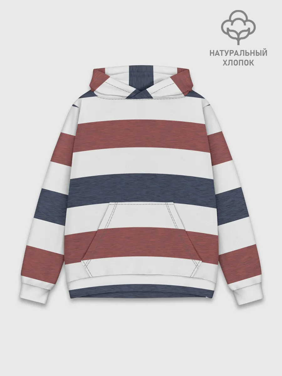 Худи мужской база хлопок / Полоски