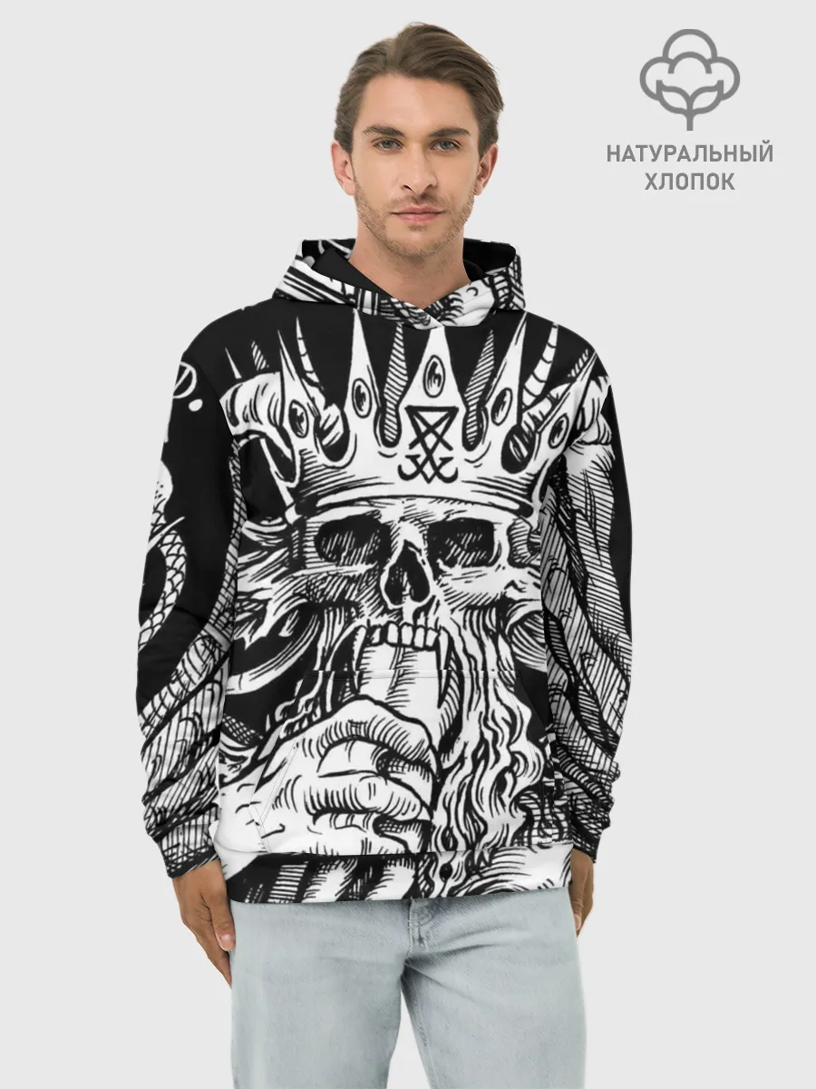 Худи мужской база хлопок / Монстр