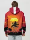 Худи мужской база хлопок / Пальмы на фоне моря
