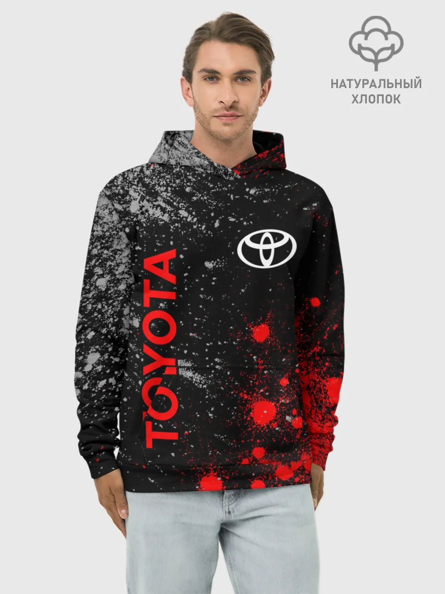 Худи мужской база хлопок / TOYOTA / ТОЙОТА