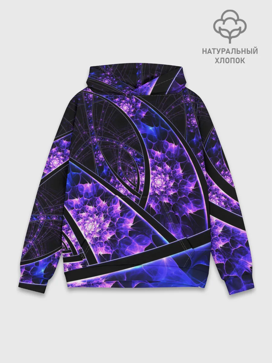 Худи мужской база хлопок / Фрактал линии