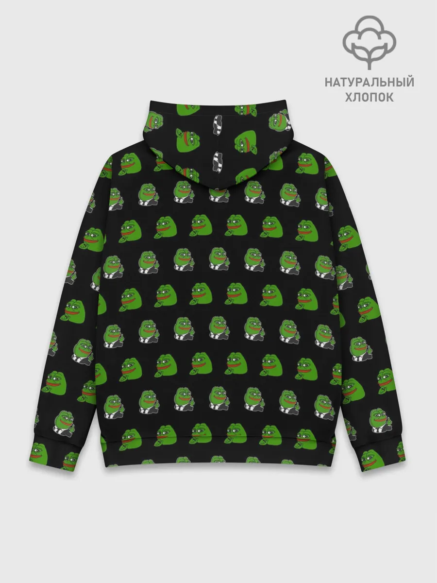 Худи мужской база хлопок / Frog Pepe