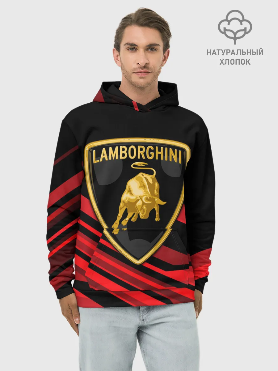Худи мужской база хлопок / Lamborghini