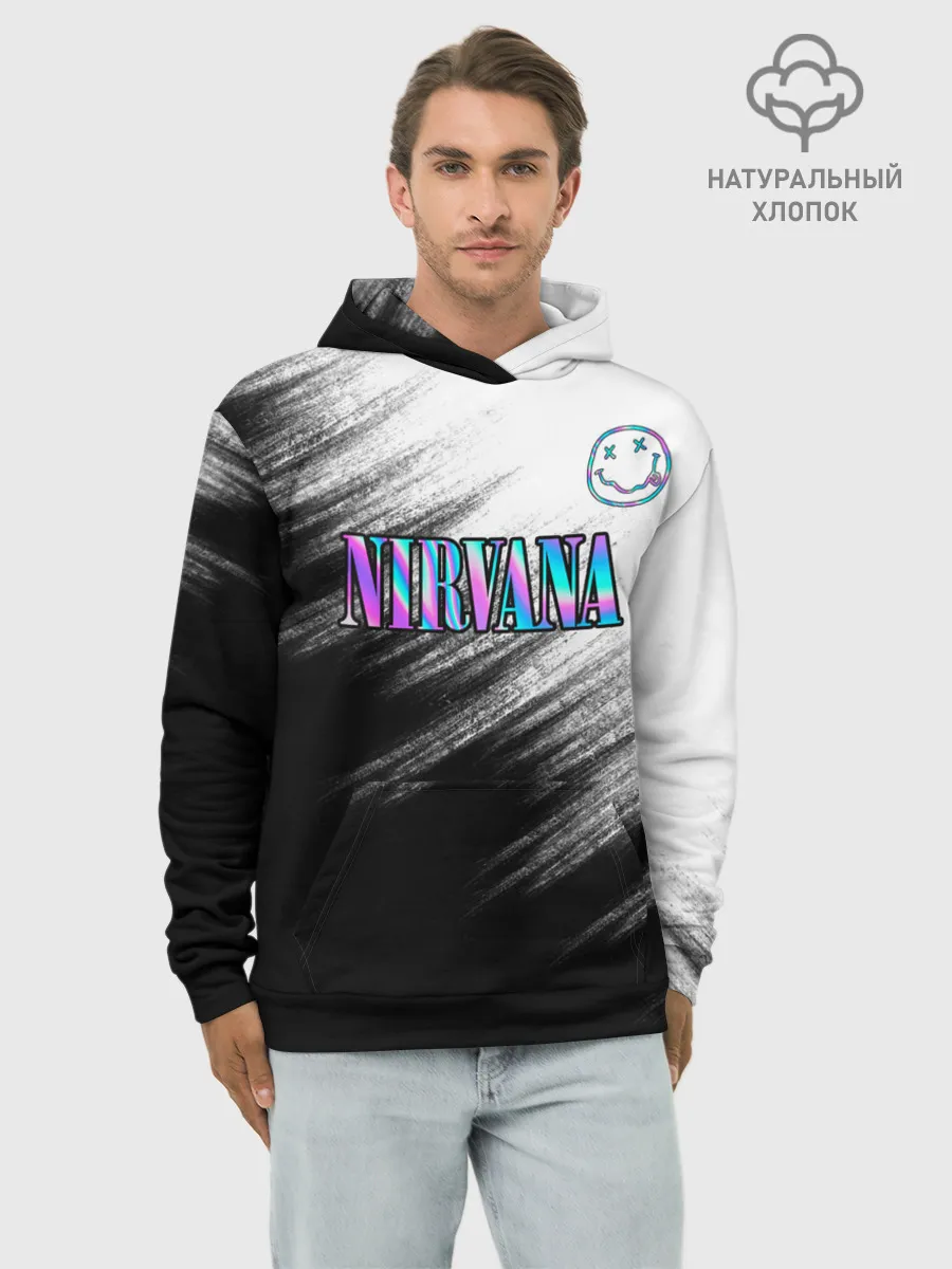 Худи мужской база хлопок / nirvana