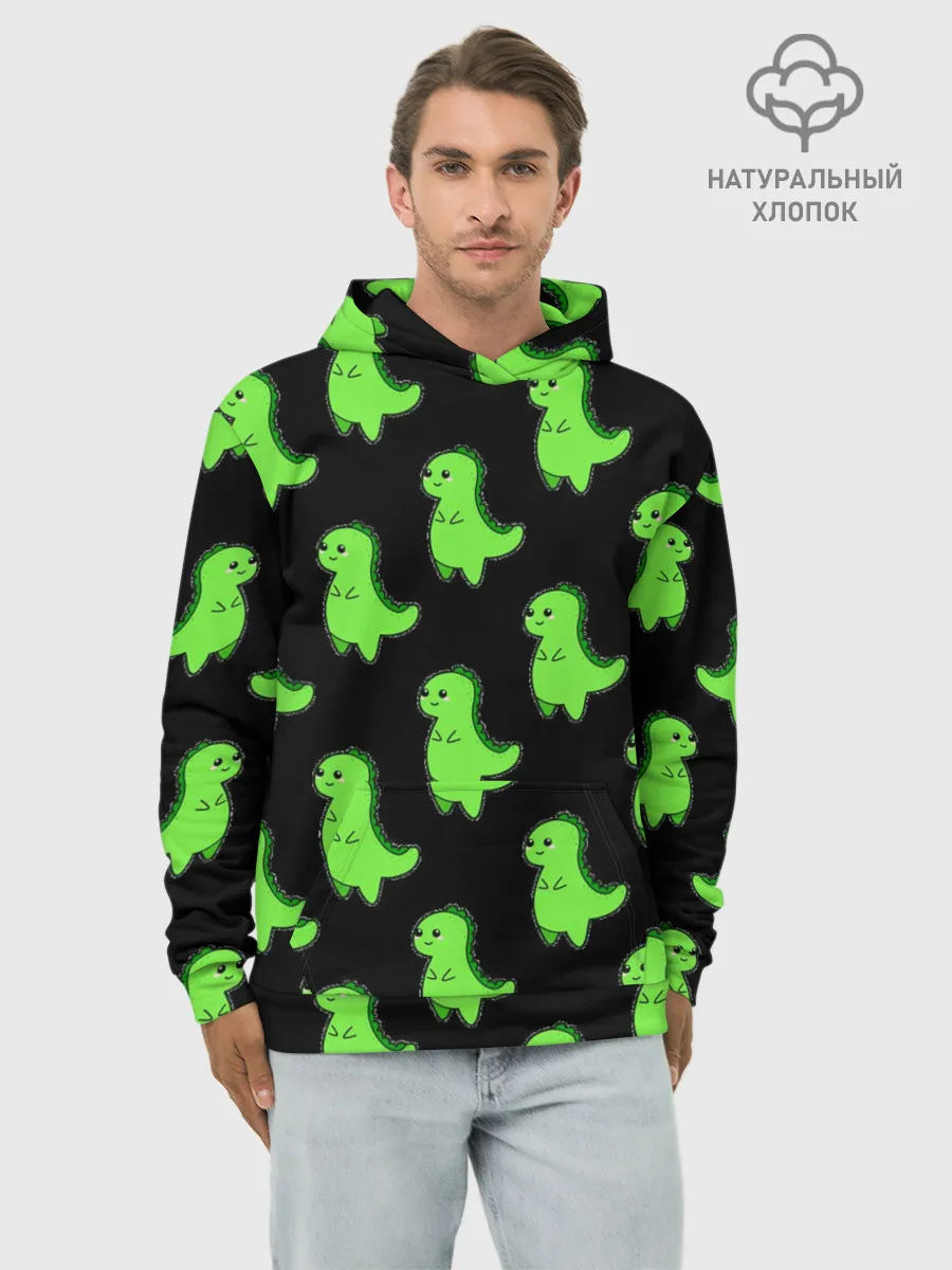 Худи мужской база хлопок / Динозавры