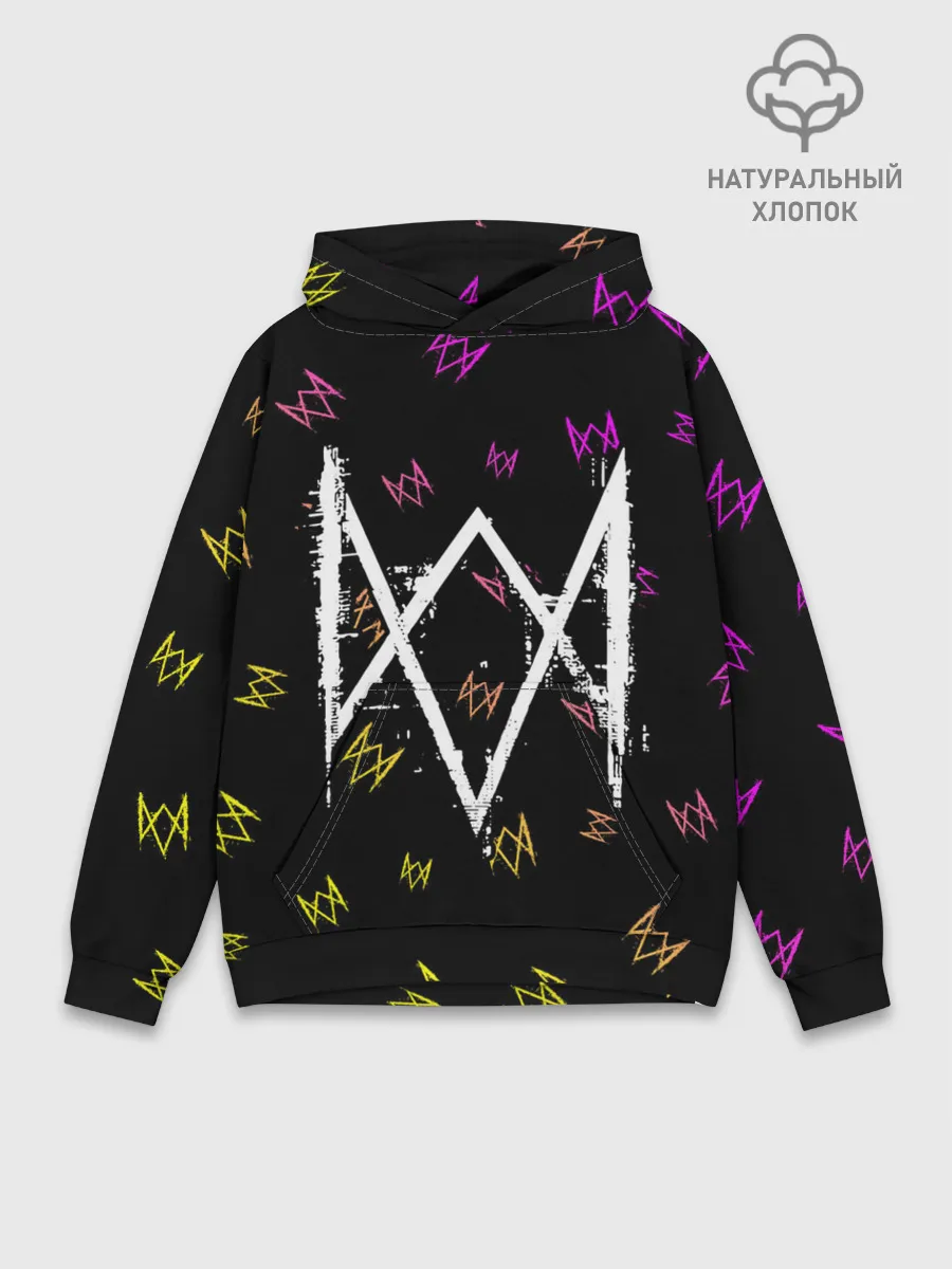 Худи мужской база хлопок / WATCH DOGS LEGION / ВОТЧ ДОГС