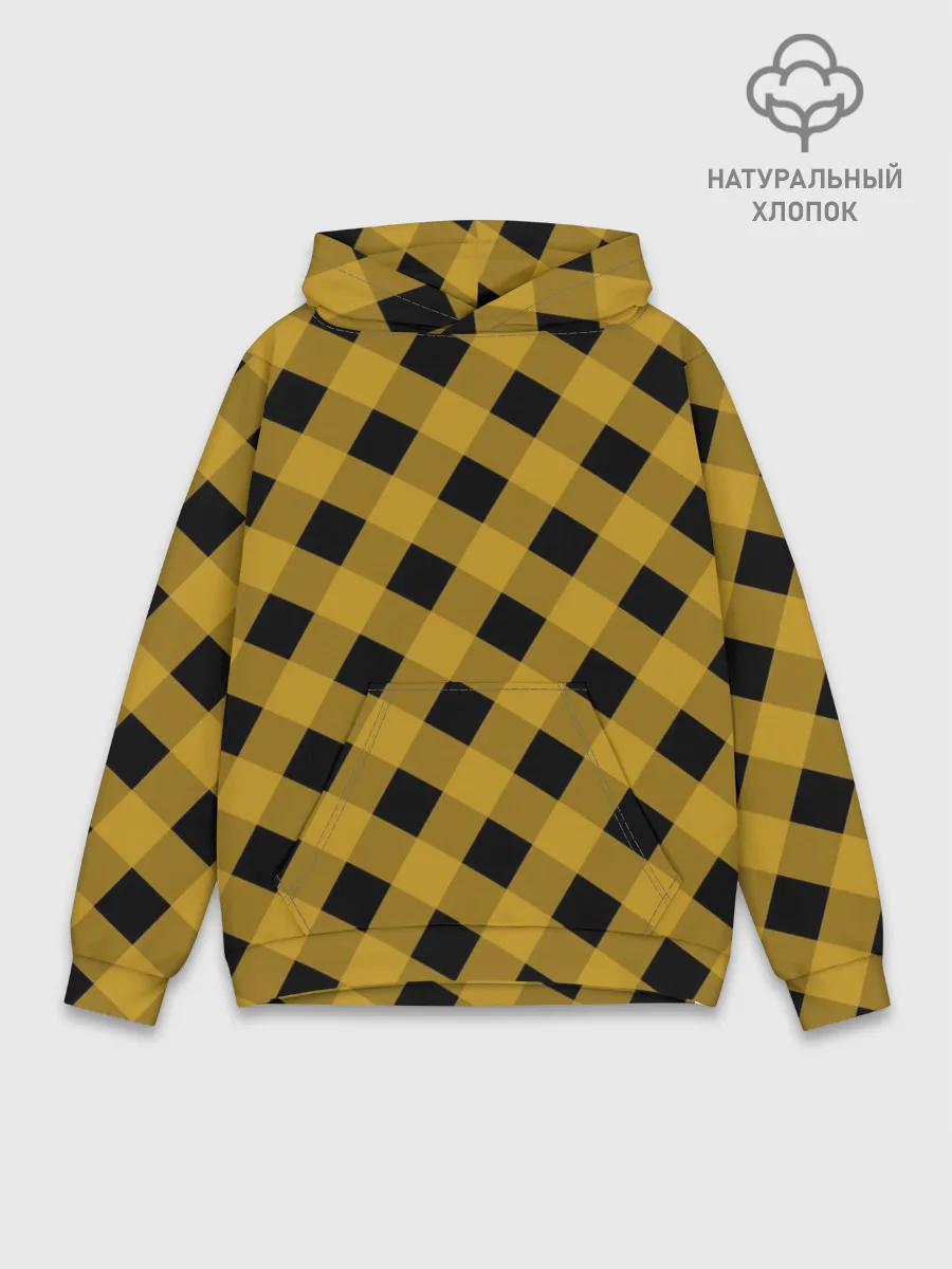 Худи мужской база хлопок / Шотландка