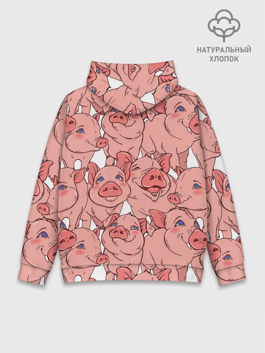 Худи мужской база хлопок / Свиньи