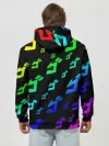 Худи мужской база хлопок / Радужный Паттерн Лого ДжоДжо