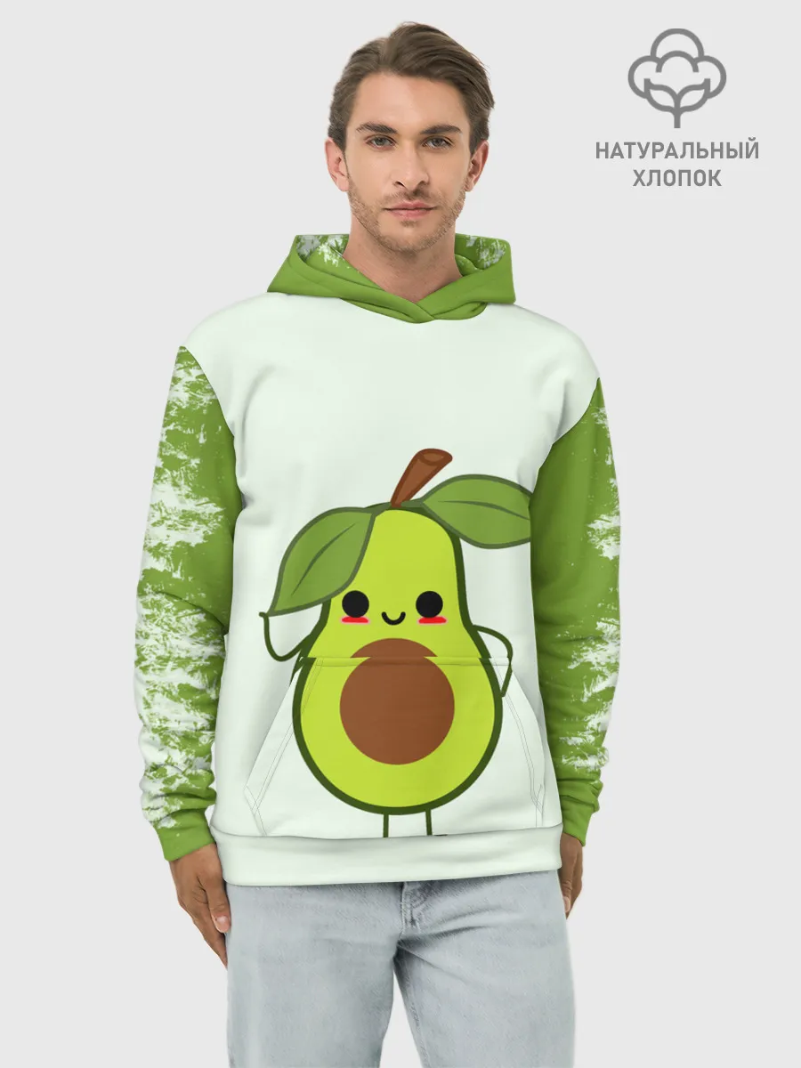 Худи мужской база хлопок / Авокадо