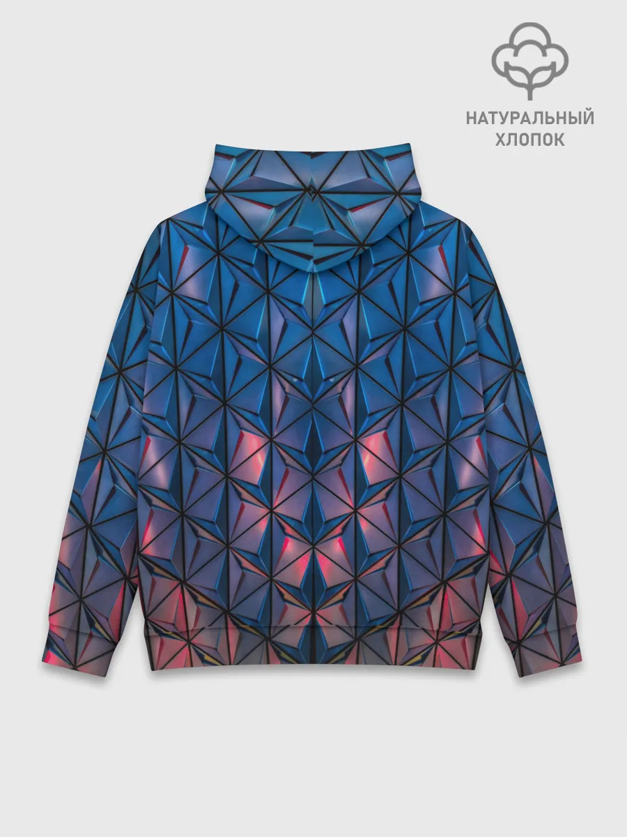Худи мужской база хлопок / Геометрический принт