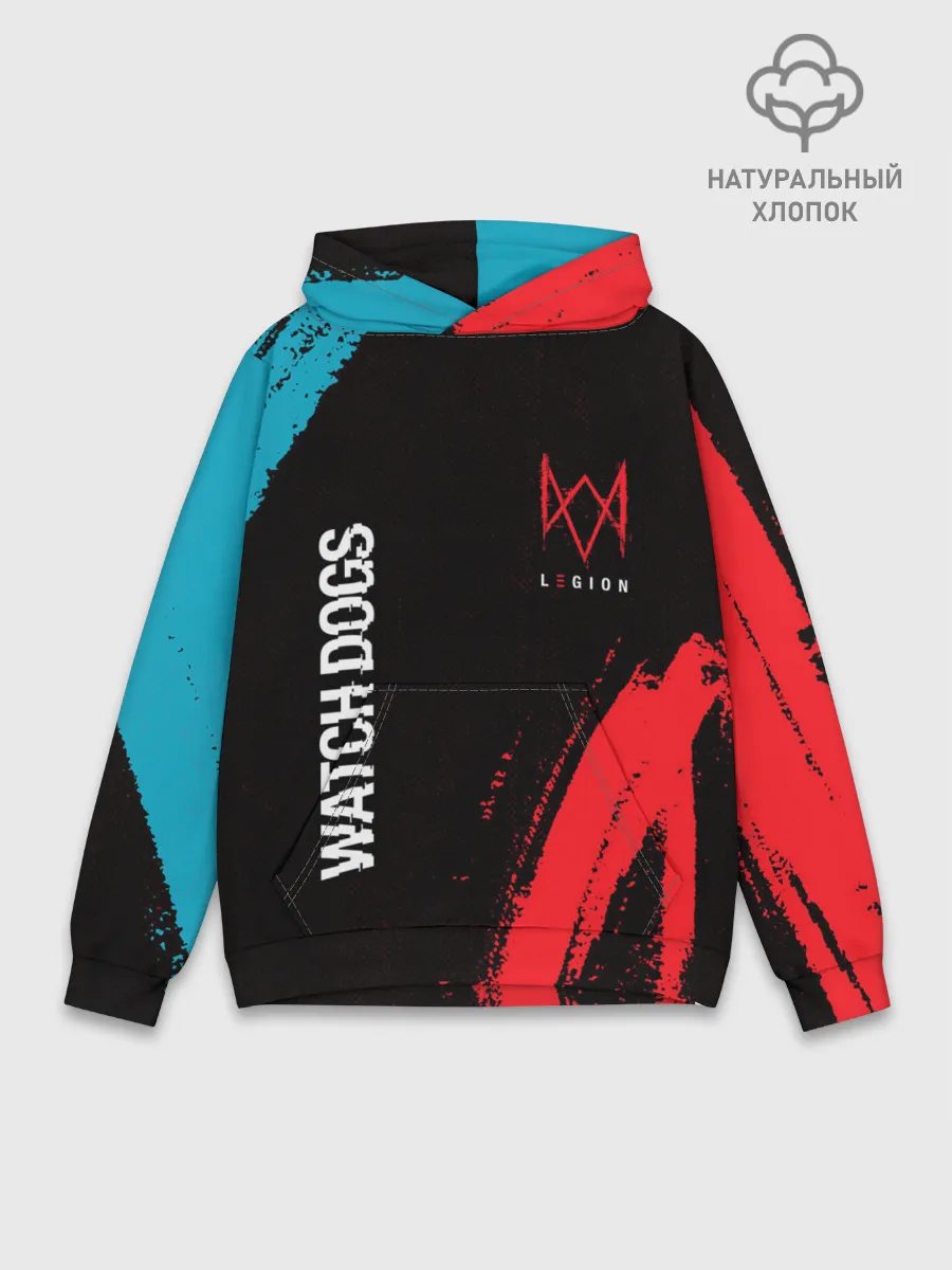Худи мужской база хлопок / WATCH DOGS LEGION / ВОТЧ ДОГС